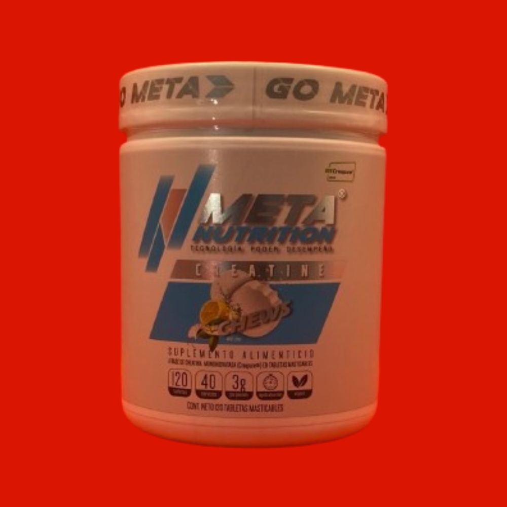 META NUTRITION CREATINA MONOHIDRATADA EN TABLETAS MASTICABLES 120 TABS SABOR WILD LIME