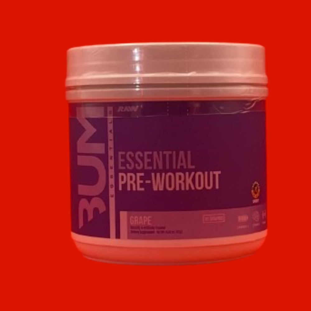 RAW BUM ESSENTIAL PRE-ENTRENO 408 GR SABOR GRAPE